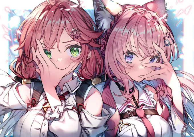 Sisters #こよりすけっち #miko_Art https://t.co/SoWTxOvWsv 