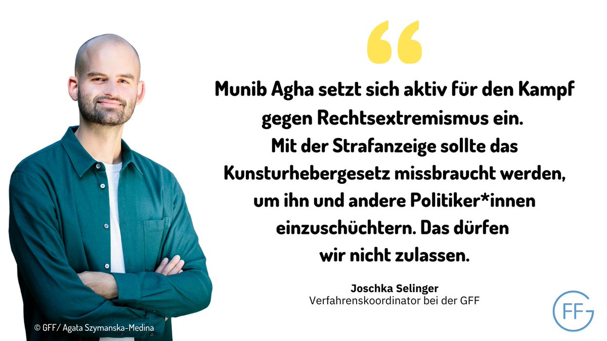freiheitsrechte's tweet photo. Erfolg für Presse- und #Meinungsfreiheit! Der Erlanger SPD-Stadtrat @MunibAgha teilte auf #Facebook einen #Indymedia-Artikel mit Foto über ein Mitglied der Neonazi-Szene - und wurde wegen Verletzung des Rechts am Bild angezeigt. Heute sprach das Amtsgericht Erlangen ihn frei. https://t.co/wYQzk8wmRy