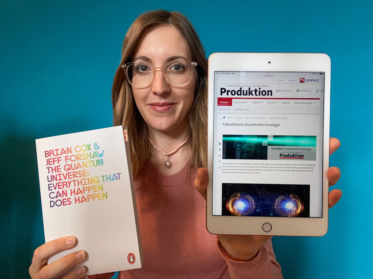 Happy #WorldQuantumDay! Aus diesem feierlichen Anlass gleich zwei Leseempfehlungen:

1. Das Fokusthema bei @Produktion_de zur #Quantentechnologie: bit.ly/3rpJVHv

2. The Quantum Universe von <a href="/ProfBrianCox/">Brian Cox</a> und Jeff Forshaw