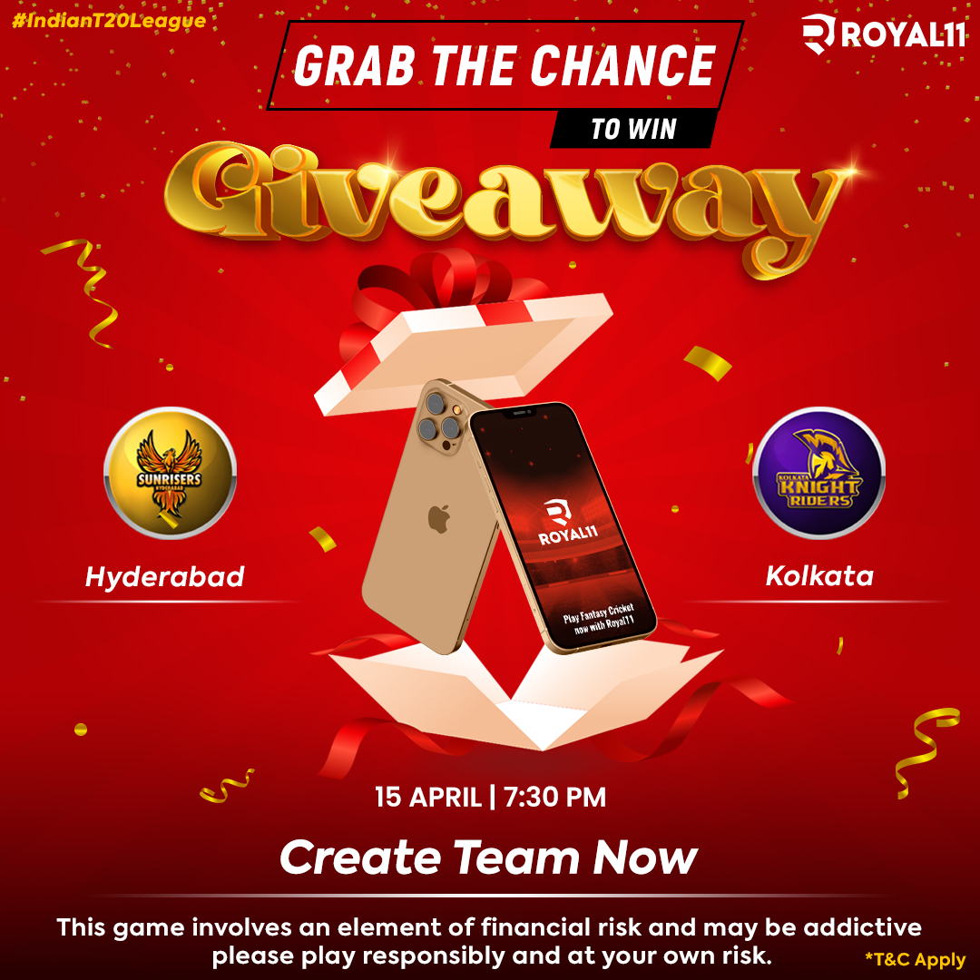 royal11official's tweet photo. Giveaway mein iPhone 🤯
Are Haan #Royal11 is offering royal gifts daily🥳
Aapko bas apni team banani hai or khelna hai😏
Sochne ka nahi, bas phone uthane ka or balla ghumane ka🤜🤛.
.
#Giveaway #Giveaways #win #PlayStation #Cricket https://t.co/trEZFKfOAE