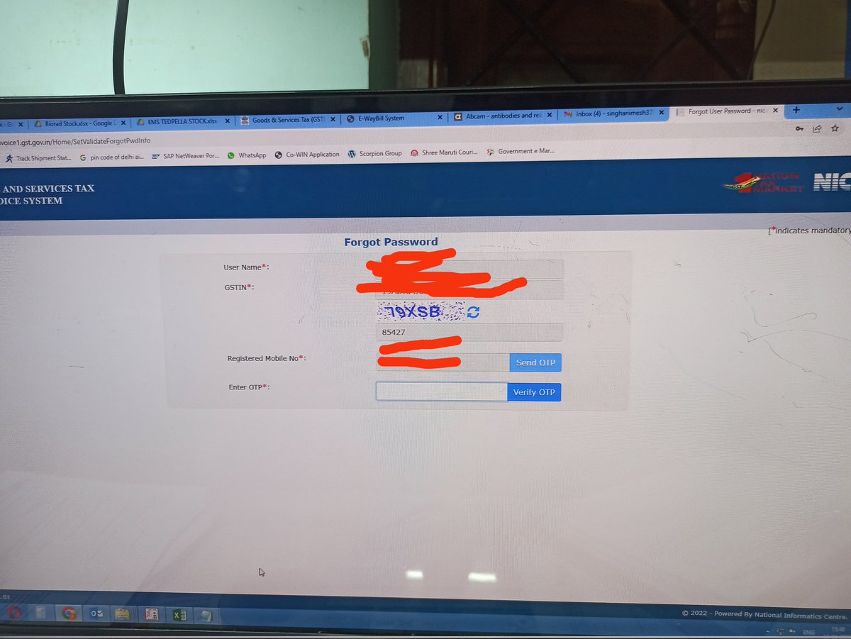 ratande's tweet photo. @cbic_india e-invoice sight asking new password everyday. https://t.co/PMwbD8DTDy