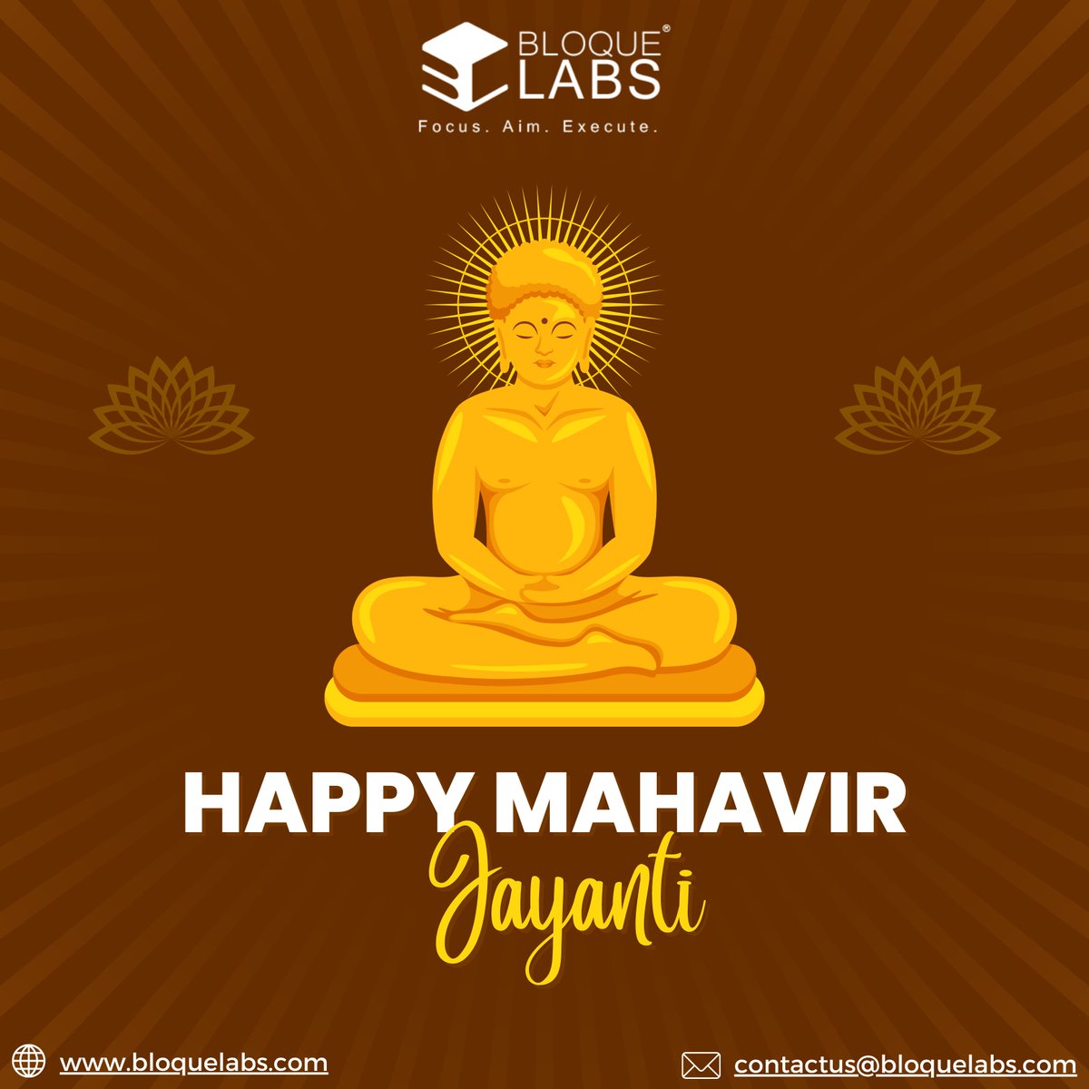 BloqueLabs's tweet photo. May the preachings of Lord Mahavir inspire you to do good things in life and walk on the path of truth &amp; peace.
- Team Bloquelabs

#MahavirJayanti #MahavirJayanti2022 #bloquelabs https://t.co/Br7DAho8Vb