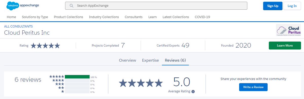 Texas_Dreamin's tweet photo. Who has a five-star rating on AppExchange? WE DO! Head on over and check out what clients are saying about Cloud Peritus. #CloudPeritus #Innovation #salesforcepartner #salesforcecertified #texasdreamin https://t.co/DnwNOqz5KX https://t.co/jmwMeAp3aN