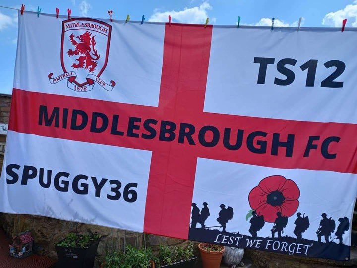 Boropolis's tweet photo. A very meaningful flag in memory of a fellow Boro fan was taken from the South Stand on Saturday. 

We’re appealing for any information that may help find it. 

Please share. 

#Boro | #UTB https://t.co/rrBhOQipf6
