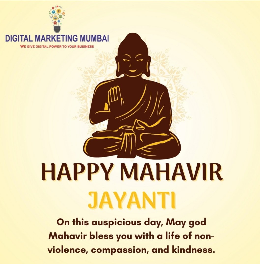 digitalmktgmum's tweet photo. May Lord Mahavira bless you abundantly and fill your life with happiness, success and help you to get what you desire.😇

Follow us on @digitalmarketingmum

#digitalmarketingmum

#Mahavirjayanti #festival #lordmahavira #blessings  #mediamarketing   #socialmediamarketing #socialm https://t.co/oji0niI0Pw