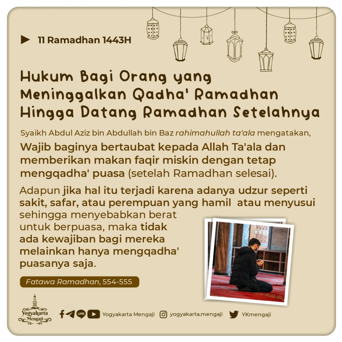 YkMengaji's tweet photo. 📱Akun Sosial Media Yogyakarta Mengaji
https://t.co/eropWVYeWi
____________________________
Silakan disebarluaskan, semoga bermanfaat.

#yogyakartamengaji #harikesebelas #hari11 #ramadhan #fatwa https://t.co/yh99cafv9v