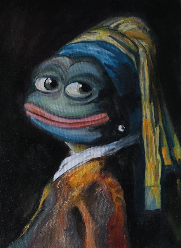 Today at 20UTC <a href="/Pepelangelo/">Pepelangelo</a> will list the remaining 3 editions of 'Pepe with a Pearl Earring'

1.69Ξ each. First come first served 🐸 

opensea.io/assets/0xE6b68…