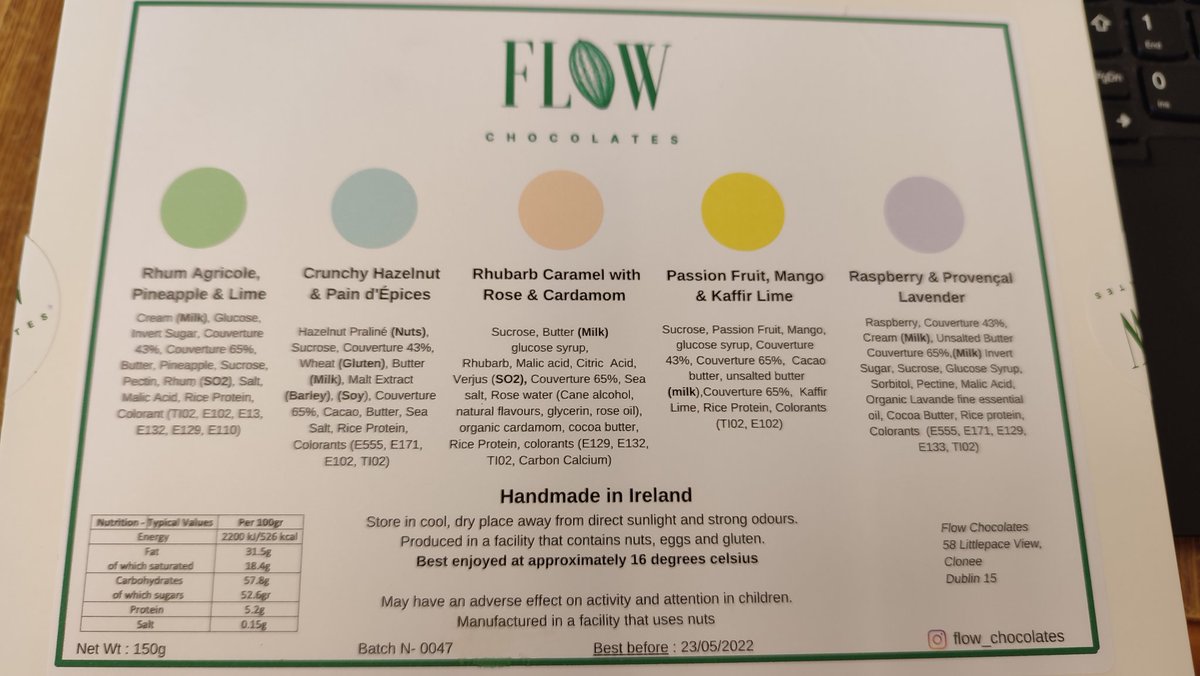 Thanks so much to <a href="/FlowChocolates/">Flow Chocolates</a> for the wonderful gift.
The chocolates are delicious 😋