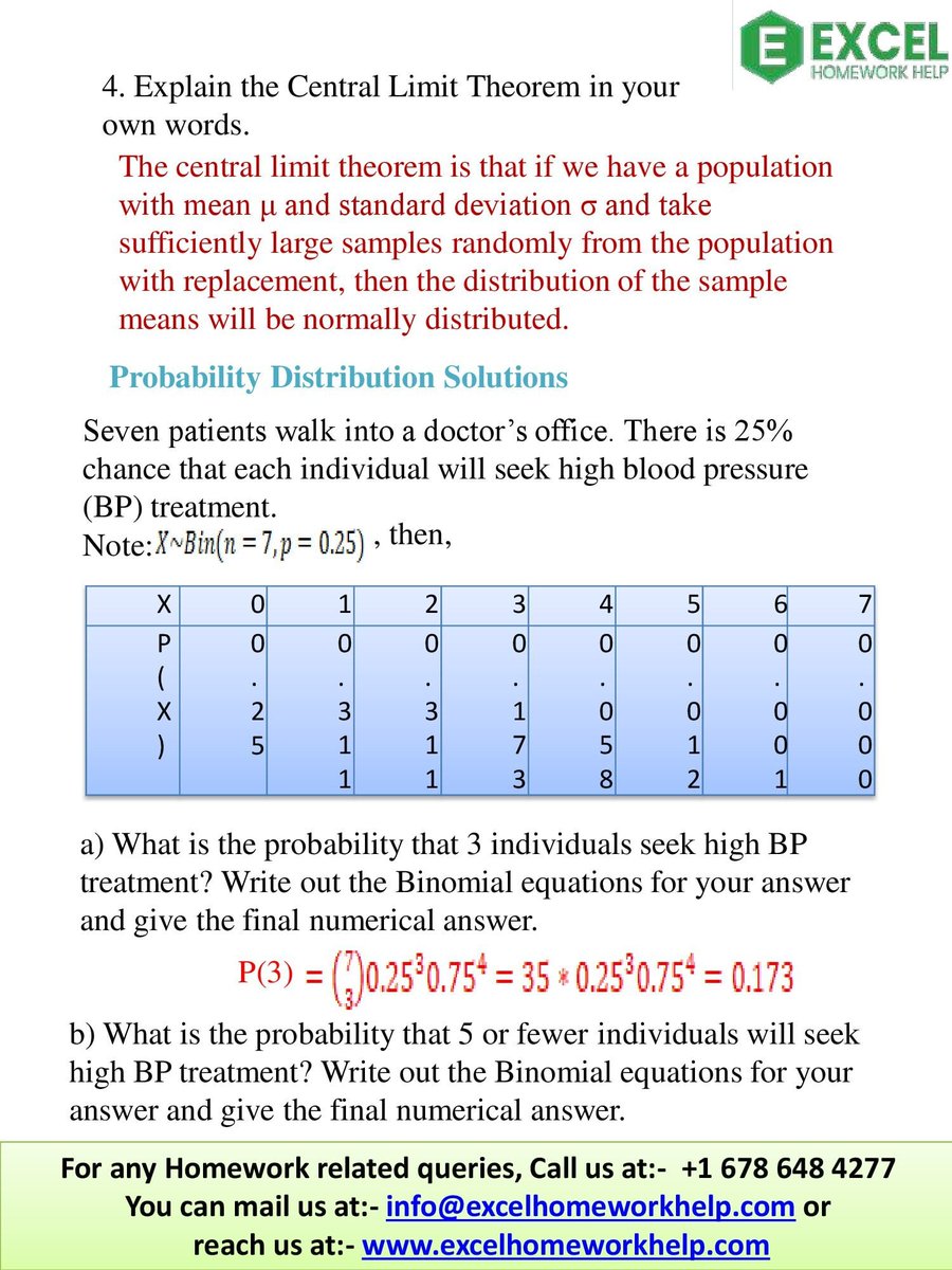excelhwhelp's tweet image. I am Kepha M. I am a Probability Assignment Expert at excelhomeworkhelp.com. I hold a Master's in Statistics, from Calgary, Canada. I have been helping students with their assignments. I solved assignments related to Probability.
Visit flic.kr/s/aHBqjzKAC6