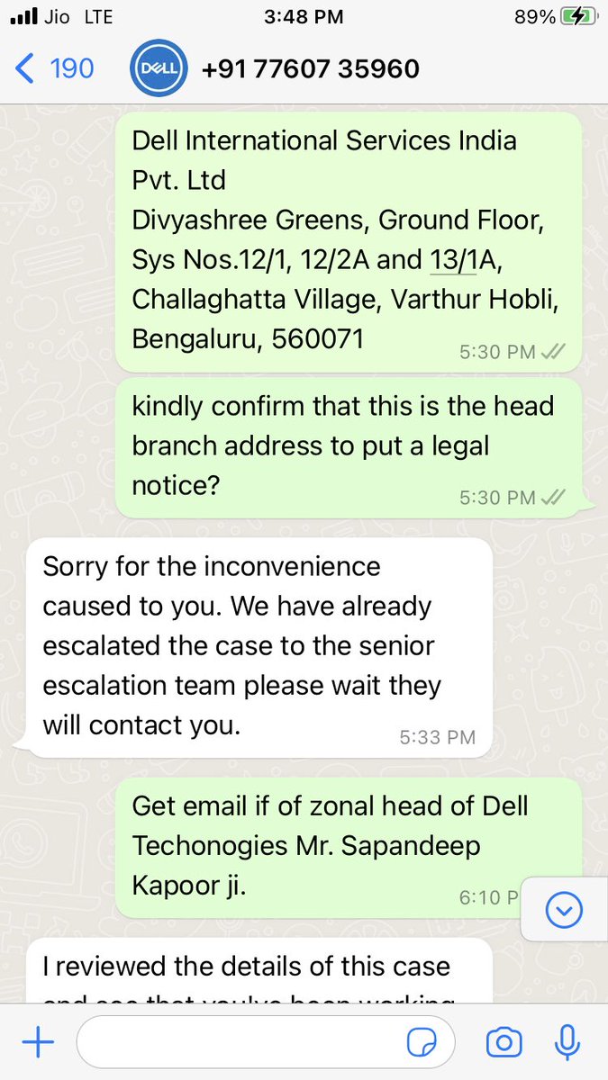 blitz_eventz's tweet photo. Till date my Issue has not been solved @DellServices @Dell . Can anyone help me to proceed legally for how to file a case in court  or how to proceed about this issue? A was promised a call back but didn’t receive it. Promised on call ( +914046799014) on date :- 12/4/22 5:16PM. https://t.co/itfa6UhslW
