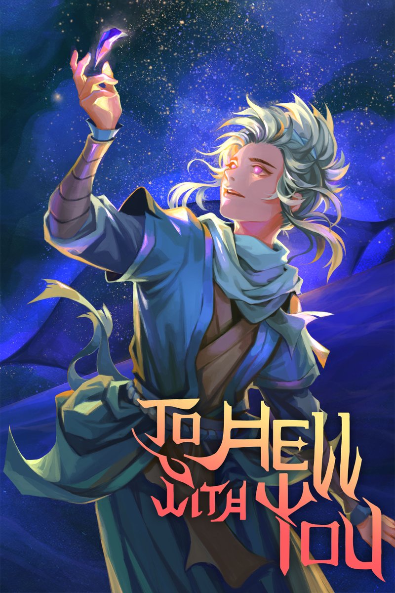 KeyadeArt's tweet photo. The 2 different covers Tiny and I drew for our original webcomic about Chinese Hell! Which one do you prefer?
Link to our comic in below!
#webtooncanvas #tohellwithyou #2hwu https://t.co/XZBGQo2Ga1
