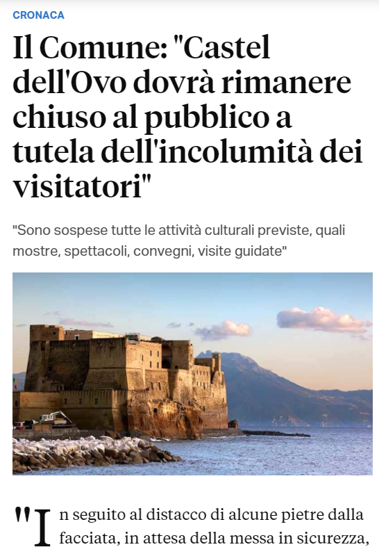 MinutemanItaly's tweet photo. Italia #riparte con il Turismo dei monumenti chiusi, per mancate manutenzioni, perchè aspettiamo il PNRR... https://t.co/ckNROYHIQd