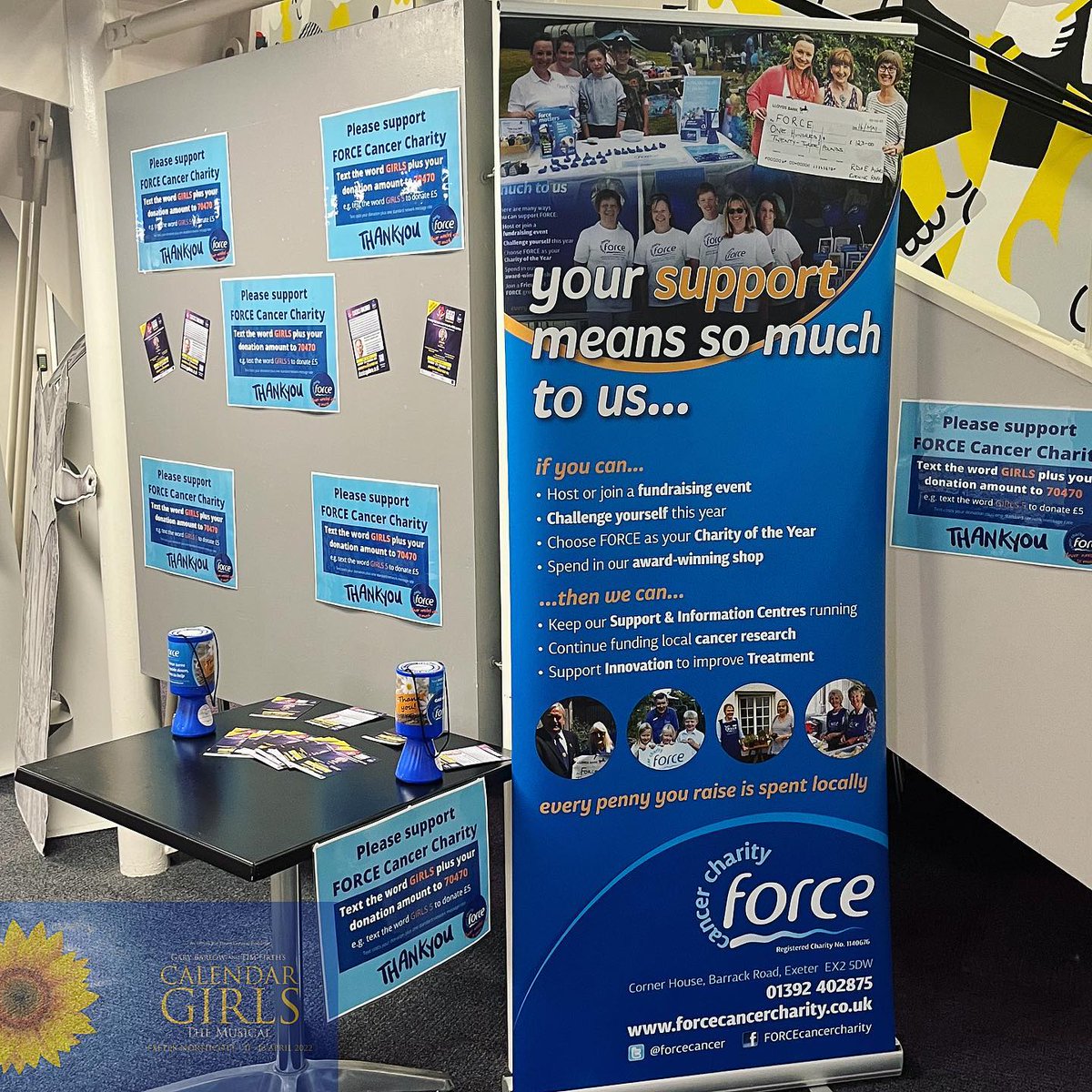forcecancer's tweet photo. Thankful Thursday

Thank you to everyone who attended  opening night of @ELTCo's 'Calendar Girls' &amp; showed their appreciation for the fantastic production with a standing ovation.

There are still some tickets available if you would like to go via: https://t.co/aS1Tb6FNzV https://t.co/1OpgPGe9NI