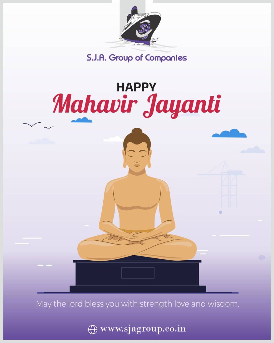sja_group's tweet photo. Cherish this auspicious day with the morals of Lord Mahaveer.
Happy Mahaveer Jayanti to you and your family! ππ» β€οΈ π³οΈβπ
#SjaGroup #MahavirJayanti #MahavirJayanti2022 #India https://t.co/B2dVSJPrdq