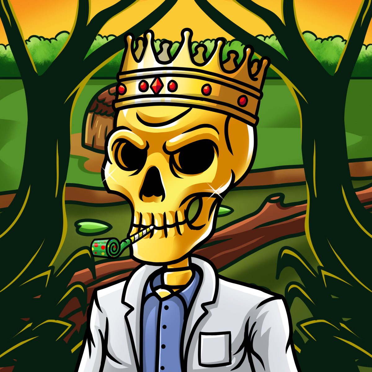 Can you name the traits this skully has ? 👀

#NFT #Skullies
