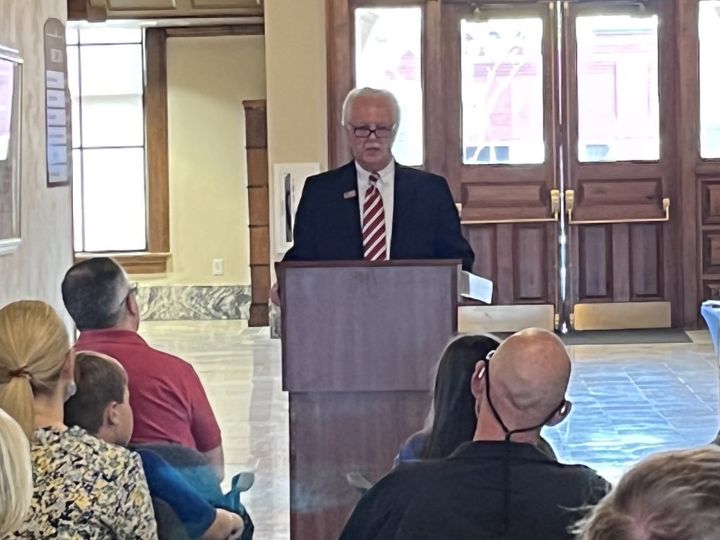 ButtsCountyGa's tweet photo. Monday we dedicated a set of American Documents of Law &amp; Government for the Historic @1898Courthouse and donated by @RockSpringsLive Church. Thank you to Russ Crumbley, Benny Tate, Michael Brewer, Stewart Cawthon, BCSO and everyone involved in planning &amp; coordinating this event. https://t.co/5yC4bgARsO