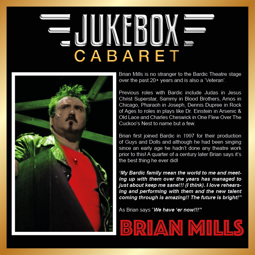 MEET THE CAST

<a href="/MillsyBrian/">Millsy</a> is no stranger to our productions over the past 25 years. 

JUKEBOX CABARET opens on Friday 06 May - Book Here: bit.ly/363V9tI