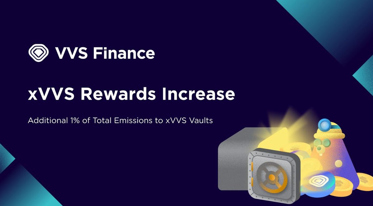We continue on our streak to strengthen our xVVS Vaults!

We are thrilled to announce that we have moved an additional 1% of emissions from VVS Glitter Mines to xVVS Vaults today to continue supporting our diamond hands miners 💎 🙌