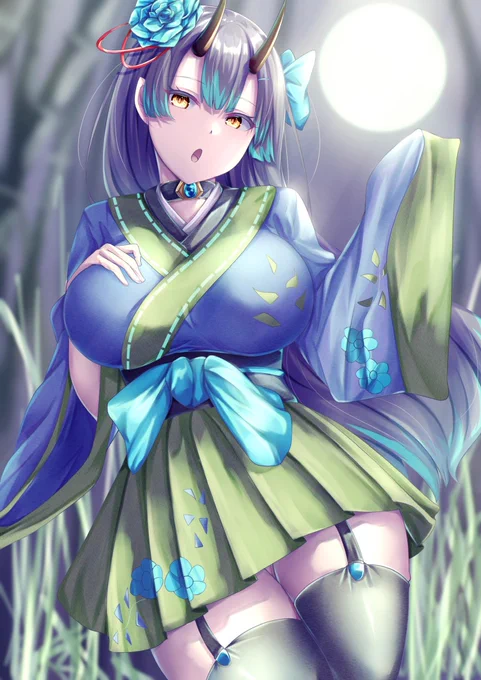 好きだけ詰め込んだ鬼娘描きました
#オリジナル 