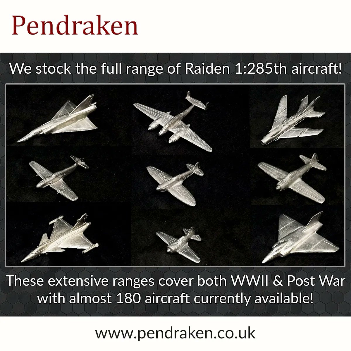 Minibits's tweet photo. We’re now stocking the full 1:285th aircraft ranges from Raiden Miniatures, covering both WWII and Post War with almost 180 aircraft currently available!  You can find these on our website here: https://t.co/mhCUaJ3EOV
#pendraken #raiden #1:285th #WWII https://t.co/rTD1xRxveJ