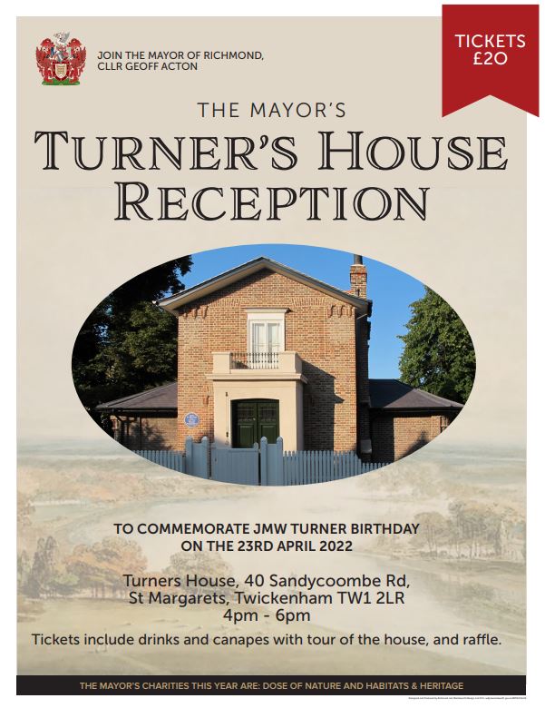 Turner's House (@turnershouse) on Twitter photo We are celebrating Turner's birthday on 23.04š <a href="/LBRUTMayor/">Mayor of Richmond</a> Geoff Acton will be hosting a get together including drinks and canapes with a tour of the house and a raffle.
All proceeds go to the Mayor's charities, Dose of Nature and Habitats & Heritageš»q
richmond.gov.uk/mayors_chariti⦠We are celebrating Turner's birthday on 23.04š <a href="/LBRUTMayor/">Mayor of Richmond</a> Geoff Acton will be hosting a get together including drinks and canapes with a tour of the house and a raffle.
All proceeds go to the Mayor's charities, Dose of Nature and Habitats & Heritageš»q
richmond.gov.uk/mayors_charitiā¦