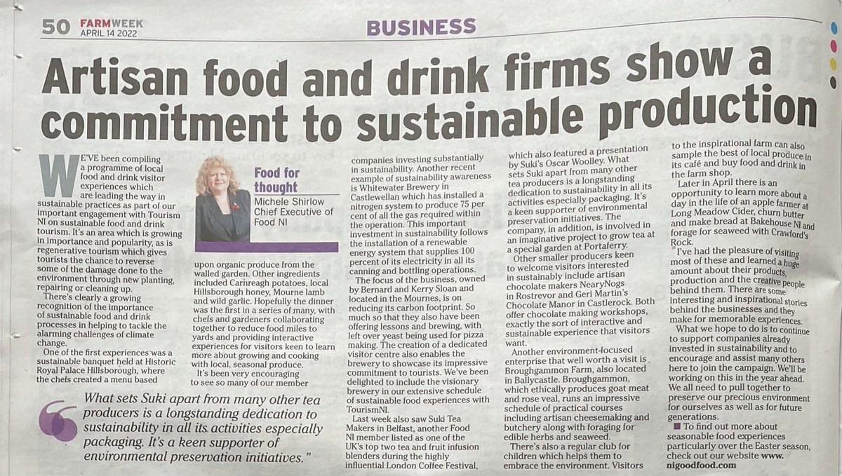 @farm_week ⁦@MicheleShirlow⁩ @food_ni on food leaders on #sustainability #lovelocalinnovation