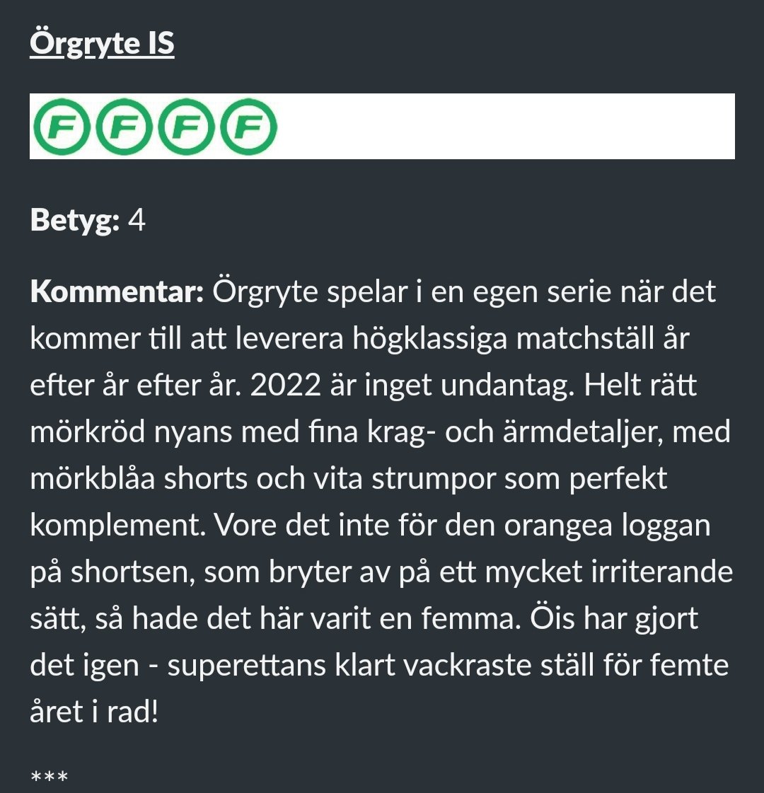 MOrgryte's tweet image. Alltid skönt att få det på papper, inget är lika vackert som ÖIS tröjor. Big ups och eloge till klubben som producerat fantastiska matchställ de senaste åren 💥🔴🔵
