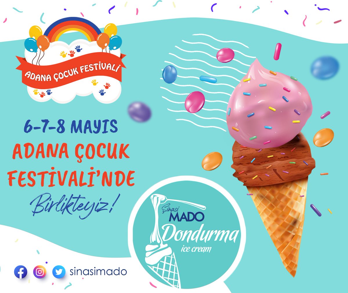 sinasimado's tweet photo. 6-7-8 Mayıs tarihlerinde düzenlenen Adana Çocuk Festivali'nde Şinasi Mado olarak sizlerle birlikteyiz!
#AdanaÇocukFestivali #ŞinasiMado https://t.co/Uz0dfN1REP