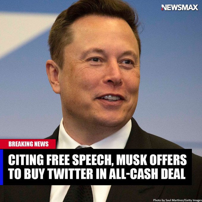 Elon Musk is offering to buy Twitter for $43 billion in cash
