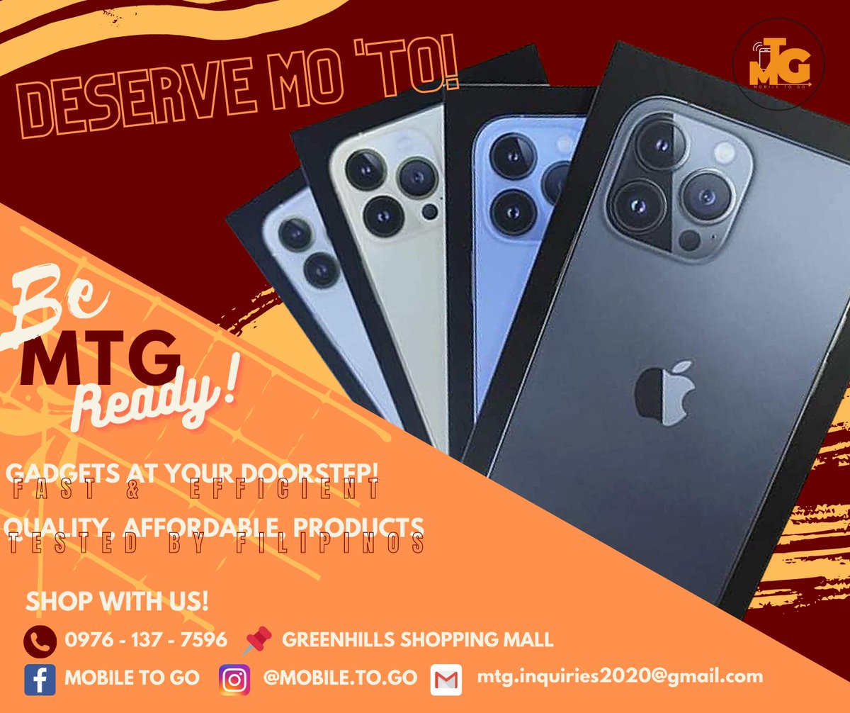 9degreesph's tweet photo. Hindi lang sa lovelife applicable ang "know what you deserve", sa gadgets din kaya! 🤪🔥

Get the gadgets you want and deserve right when you want it! Mobile To Go can deliver right to your doorstep. 

FACEBOOK: https://t.co/DN8eBNxfjj
INSTAGRAM: https://t.co/8VopkREko7

#MTGx9D https://t.co/NaqdProjkI