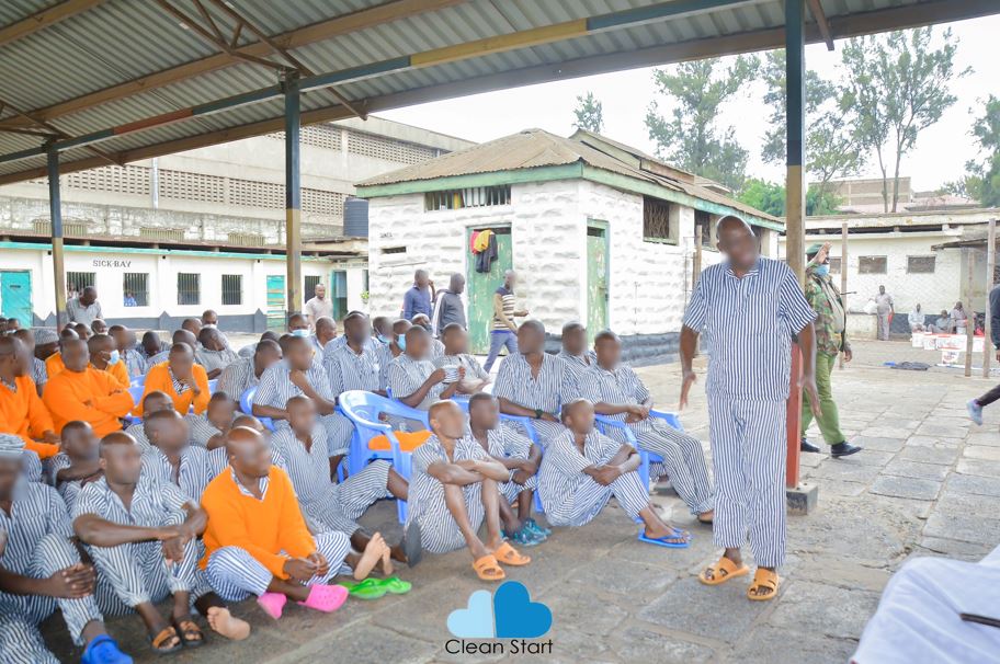CleanStartKenya's tweet photo. We’re grateful to all of you who made our #SheForHim Valentine’s Day campaign a success. Donations of formal clothes, footwear, toiletries, books, plastic buckets and even plastic utensils, were presented to the men at Industrial Area Remand. 
#CleanStart #CreatingSecondChances https://t.co/LBGvG8ajU1