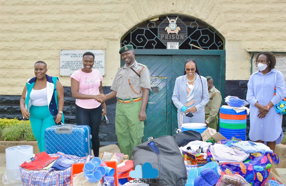 CleanStartKenya's tweet photo. We’re grateful to all of you who made our #SheForHim Valentine’s Day campaign a success. Donations of formal clothes, footwear, toiletries, books, plastic buckets and even plastic utensils, were presented to the men at Industrial Area Remand. 
#CleanStart #CreatingSecondChances https://t.co/LBGvG8ajU1