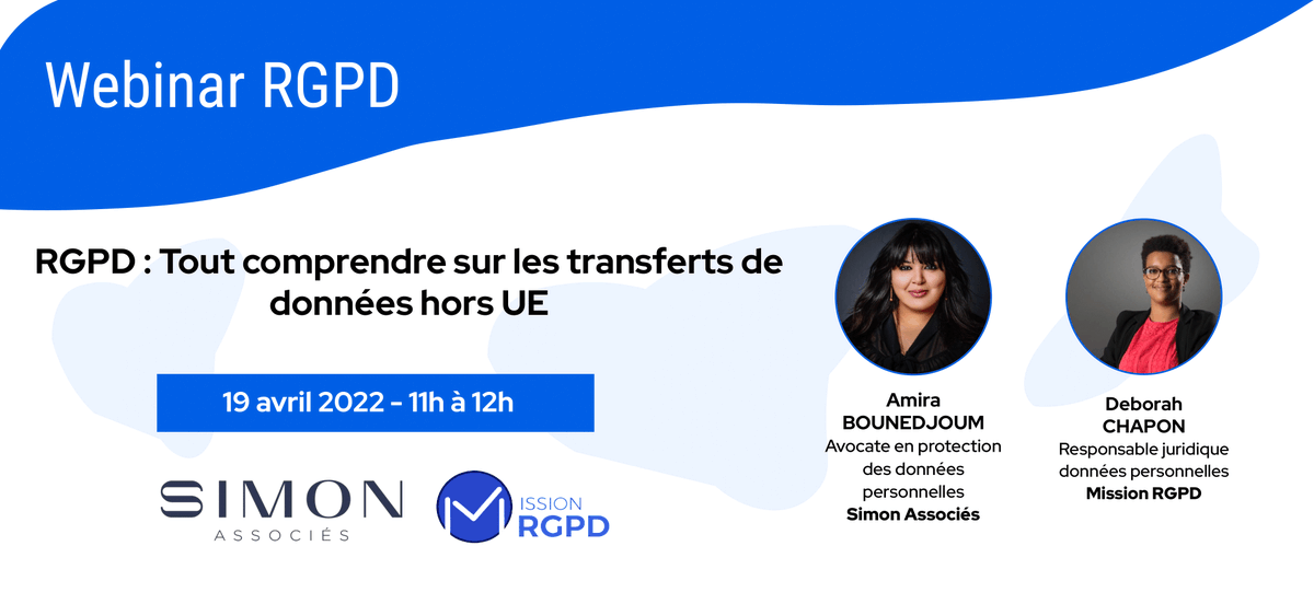 LdNumerique's tweet photo. 🖥️ #Webinar
@SIMONASSOCIES vous invite à un webinar organisé par son partenaire @MissionRGPD 
🗓️⏰ Mardi 19 avril 2022 à 11h00, sur le thème :
"RGPD : Tout comprendre sur les transferts de données hors UE"
📝https://t.co/GE072hSRdC

#RGPD #Conformité #BCR #CCT #SimonAssociés https://t.co/50tJGTEc2D