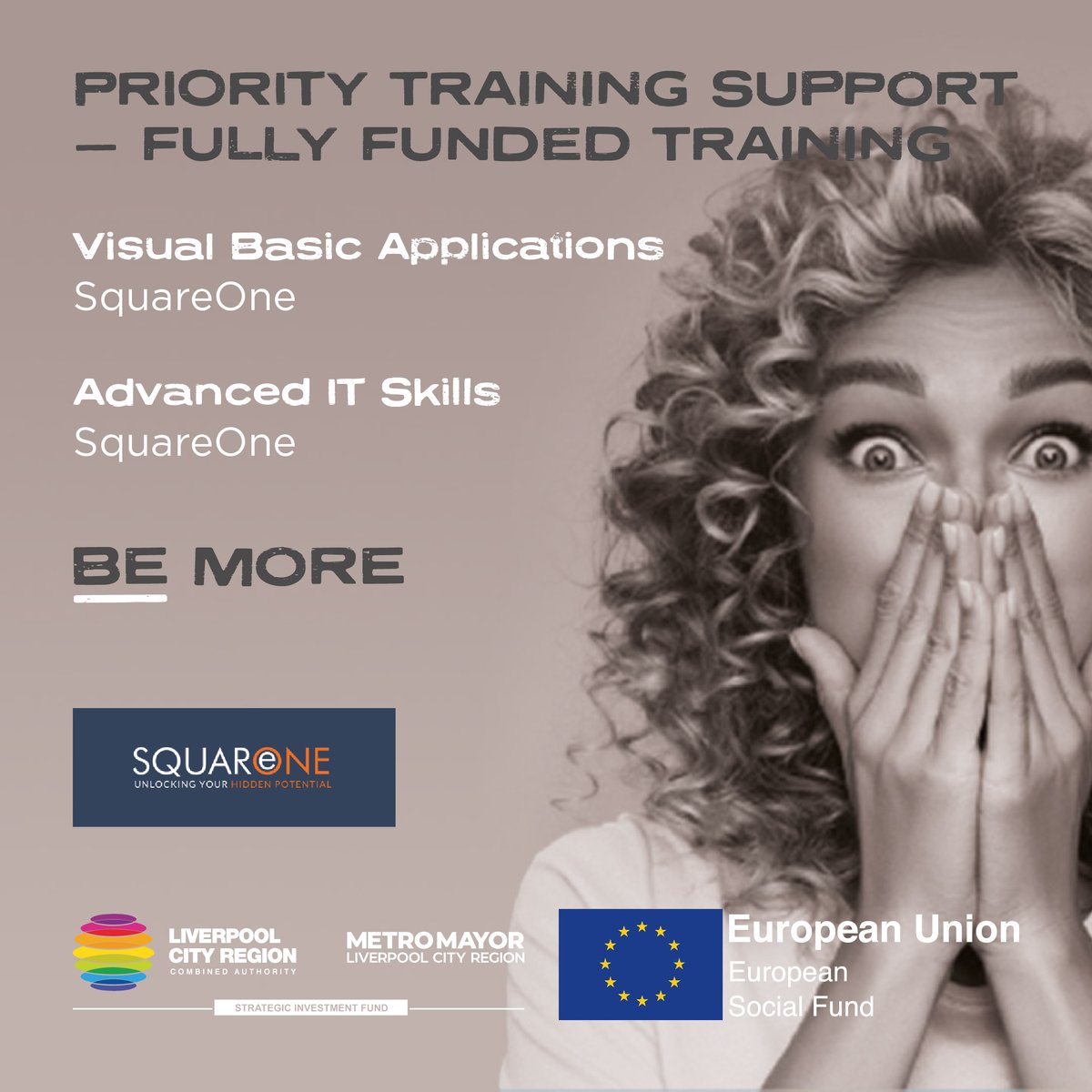 100% Funding – Advanced Courses for Liverpool City Region!

Our member <a href="/SQOneTraining/">SquareOne Training</a> are delighted to announce that they will now be offering more fully funded courses thanks to the ‘Be More’ Project.

Find out more: wirralchamber.co.uk/squareone-trai…