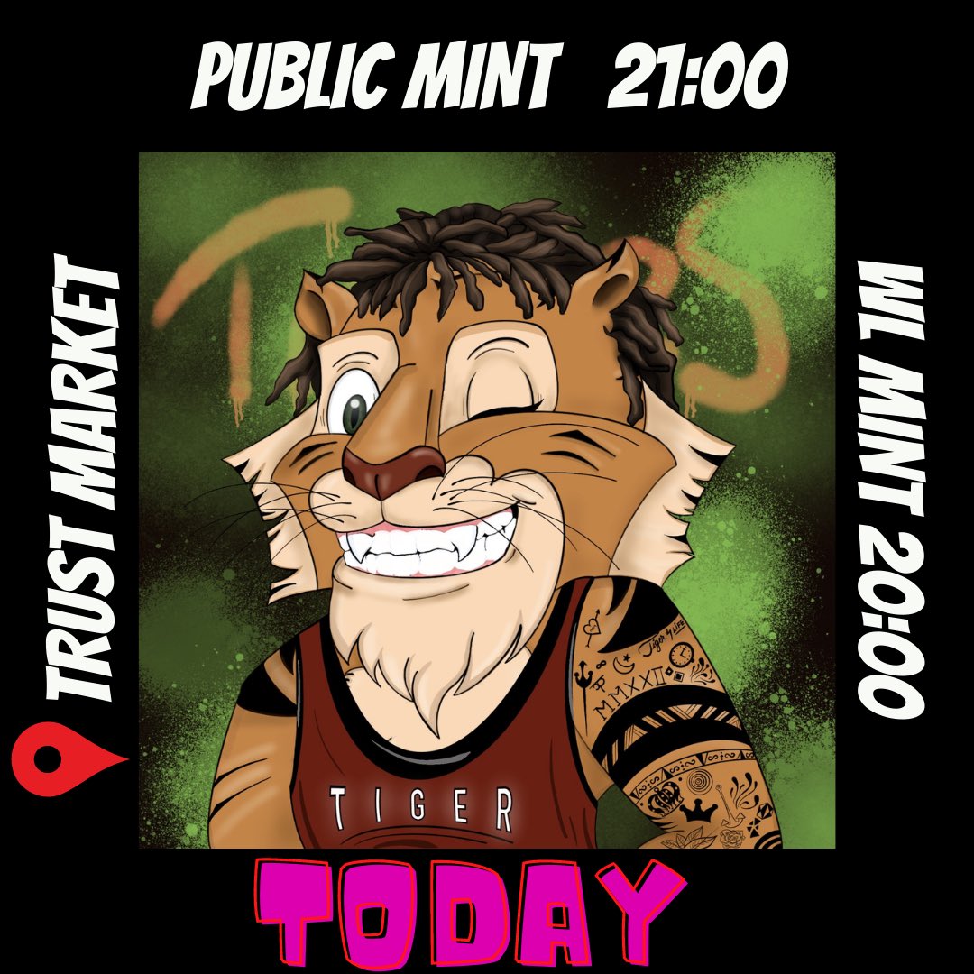 tigerspartyclub's tweet photo. ‼️Today is the BIG day‼️

Today we gather all our strength and unleash the beast within us.🐅

Today we will show the world that Tiger’s Party Club is not just an ordinary community, WE ARE A FAMILY.👨‍👩‍👧‍👦❤️

Today 14.04.2022 on TrustMarket at 21:00 the PUBLIC MINT is LIVE.🕘
#Elrond https://t.co/2lnFzfOw6b