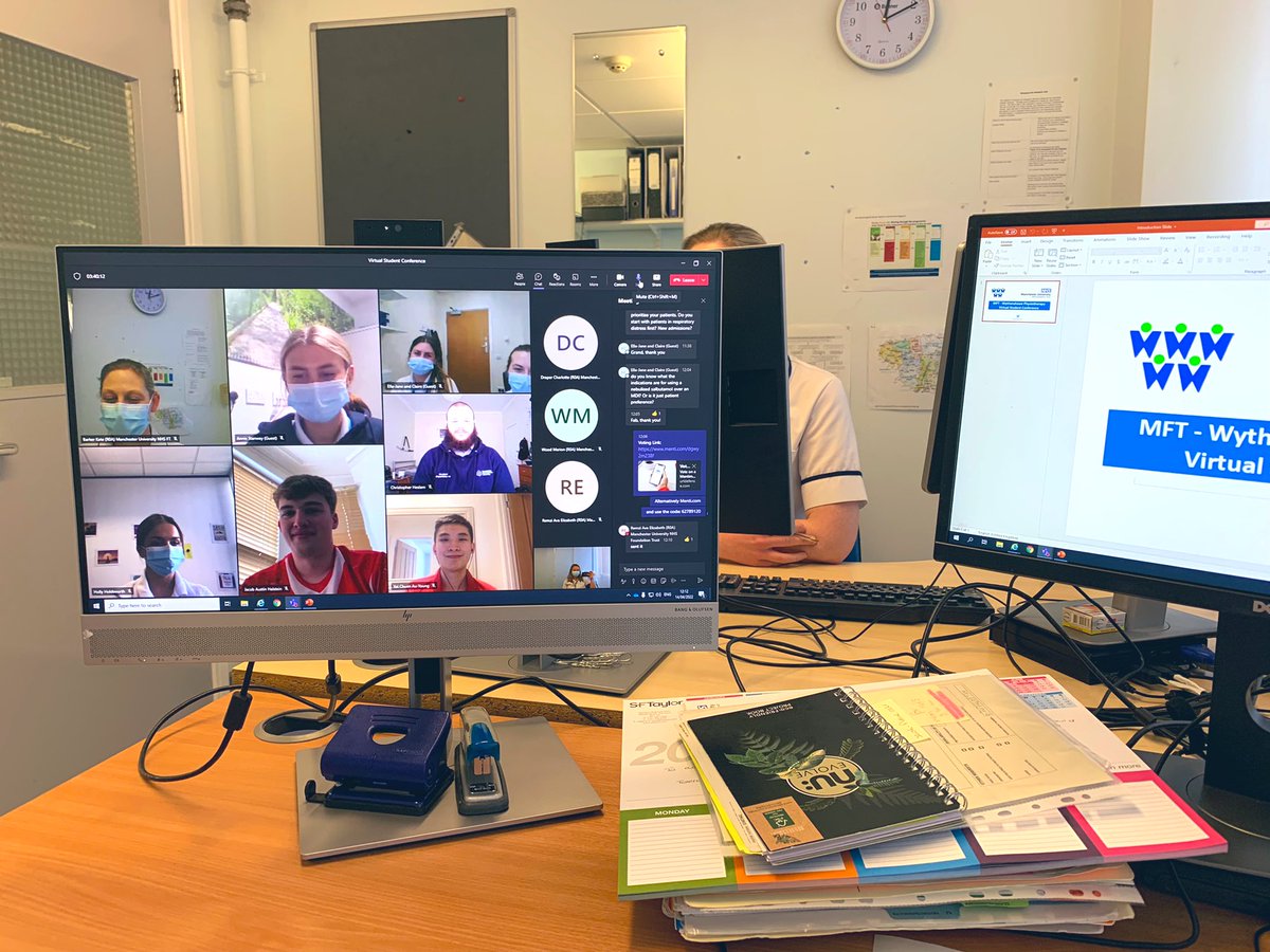 petchphysio's tweet photo. Great morning of talks for the Virtual Student Conference with our students from @MMUPhysio ! π #MSTeamsselfie #mftphysioconference #PBL https://t.co/JXbQAiJ5xD