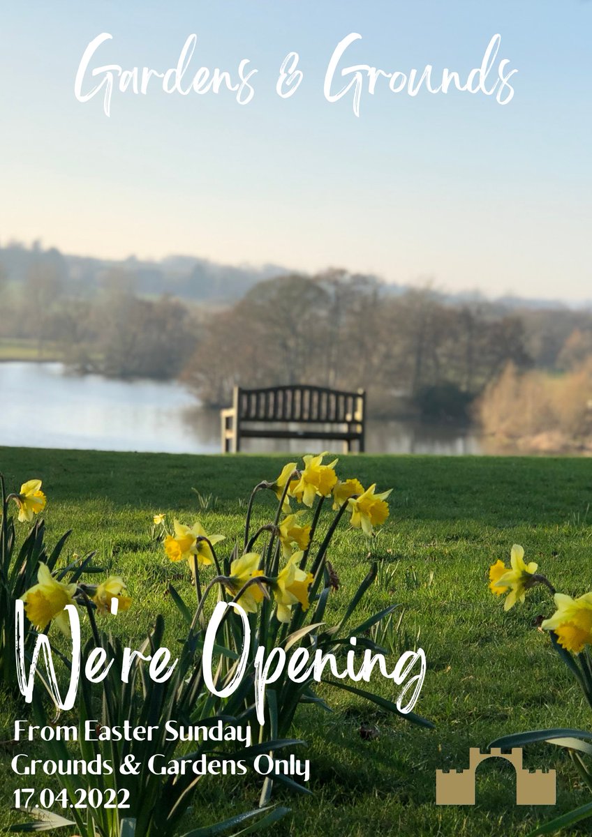 GARDENS &amp; GROUNDS RE-OPENING! 17.04.2022

⏰ Open from 10am, last entry time 2pm
🚪  Enter via our Takeaway 
🌲  Open daily from 17th April 
⛔️ Please be aware our Castle Terrace remains closed 
🎟  £5 Adults 
🎫 £4 Concessions / Students 
🎉 Children aged 12 &amp; below go FREE !!!