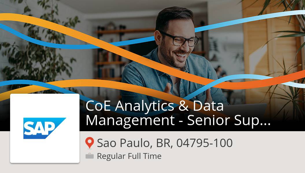 CoE Analytics &amp; Data #Management - Senior Support #Engineer (#SaoPauloBR04795100)  #emprego #JobsAtSAP workfor.us/lifeatsap/wx1l
