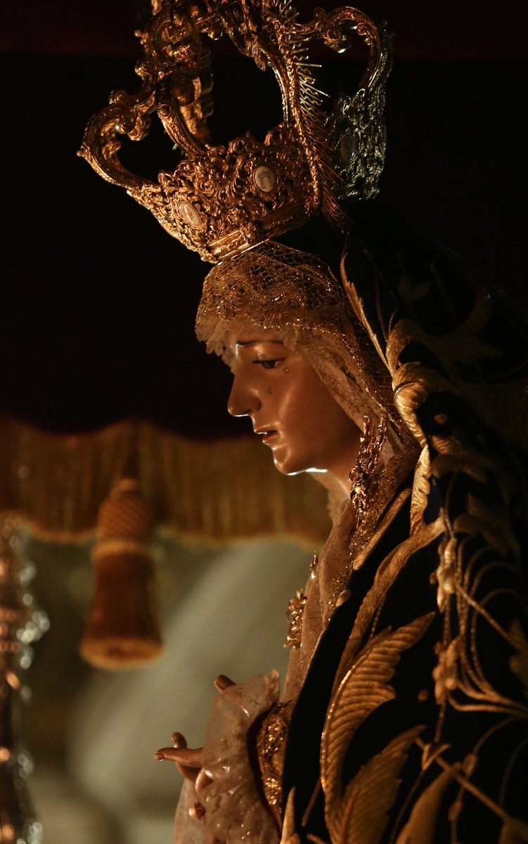 "Estaba en honda agonía
al pie de la cruz llorosa
la Madre Virgen María,
y de la cruz afrentosa
el Hijo muerto pendía"

Hoy es Viernes Santo ❤️🗡️