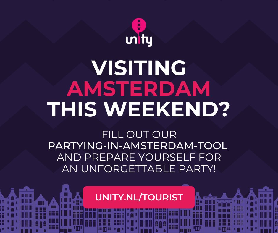 For all 'partytourists' planning a trip &amp; party in Amsterdam: 
Unity's new 'Partying in Amsterdam'- tool with all the info you need to: 
Prepare, Pace yourself, Celebrate Safe and have fun! 
unity.nl/tourist
<a href="/judithnoijen/">Judith Noijen</a> @KoningRaoul <a href="/matherion/">theus</a>