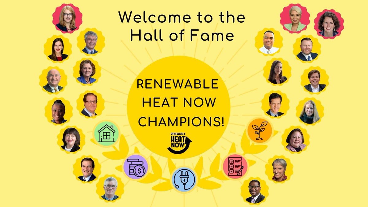RenewablHeatNow's tweet photo. So happy to announce that three more legislators have joined the #RenewableHeatNow Hall of Fame! That brings the number to 21 Champions who have co-sponsored all the bills in the RHN Legislative Package. Share these tweets to show your appreciation of the Champs!🧵 https://t.co/cBDXCwAJ9u