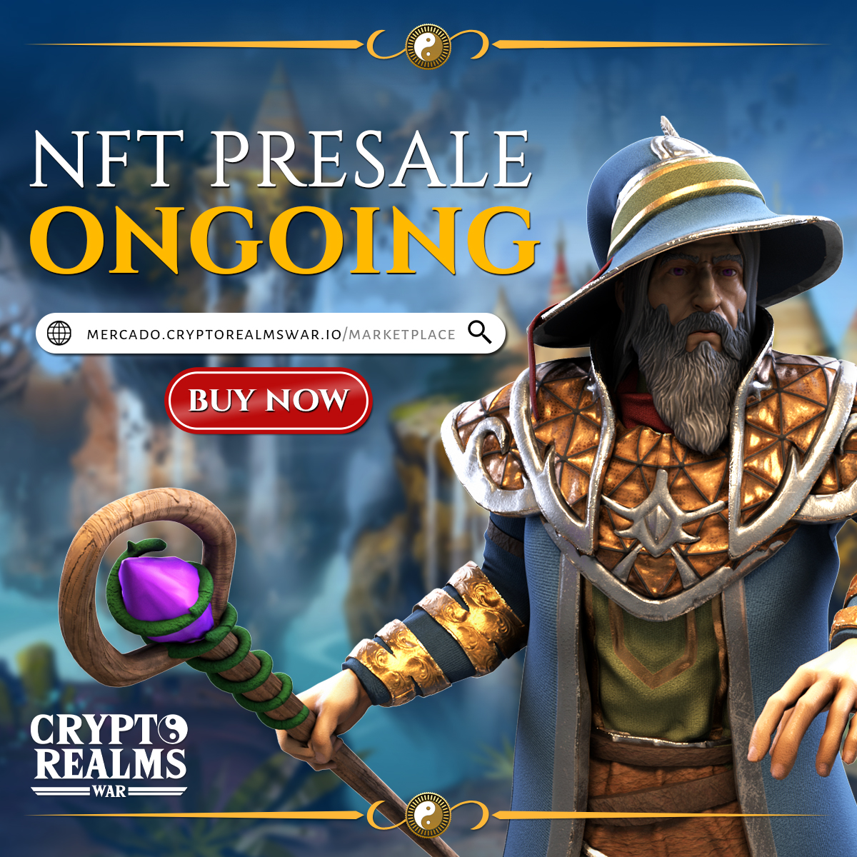 We just launched our presale yesterday, and many have become NFT masters. 🏹

In case you were not able to join, the presale portal is still accessible: 👉mercado.cryptorealmswar.io.

Mint now to own 𝗢𝗥𝗜𝗚𝗜𝗡-𝗟𝗘𝗩𝗘𝗟 𝗡𝗙𝗧𝘀❗ This opportunity won't happen again. ⚔️

#NFT