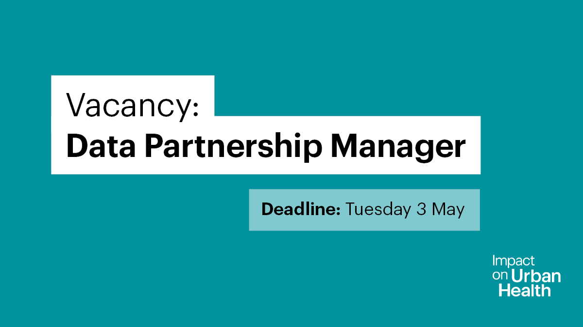 📈 Do you want to use data to help tackle the major health challenges facing London today?

We’re looking for a Data Partnership Manager with skills in building relationships &amp; critical analysis to join our Data and Analytics team.

Apply now: urbanhealth.org.uk/who-we-are/vac… #DataForGood