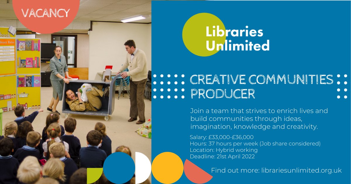 Torbay Libraries (@torbaylibraries) on Twitter photo Make a difference to communities across Devon with your creative ideas! 💥
Join the team as our new Creative Communities Producer, click the link for more details and application form 👉 librariesunlimited.org.uk/jobs/
<a href="/Torbay_Hour/">#TorbayHour</a> <a href="/TorbayCulture/">TORBAY CULTURE 💗</a> <a href="/Torbay_Council/">Hito Prajapati</a> <a href="/JCPinDevon/">JCP in Devon</a> Make a difference to communities across Devon with your creative ideas! 💥
Join the team as our new Creative Communities Producer, click the link for more details and application form 👉 librariesunlimited.org.uk/jobs/
<a href="/Torbay_Hour/">#TorbayHour</a> <a href="/TorbayCulture/">TORBAY CULTURE 💗</a> <a href="/Torbay_Council/">Hito Prajapati</a> <a href="/JCPinDevon/">JCP in Devon</a>
