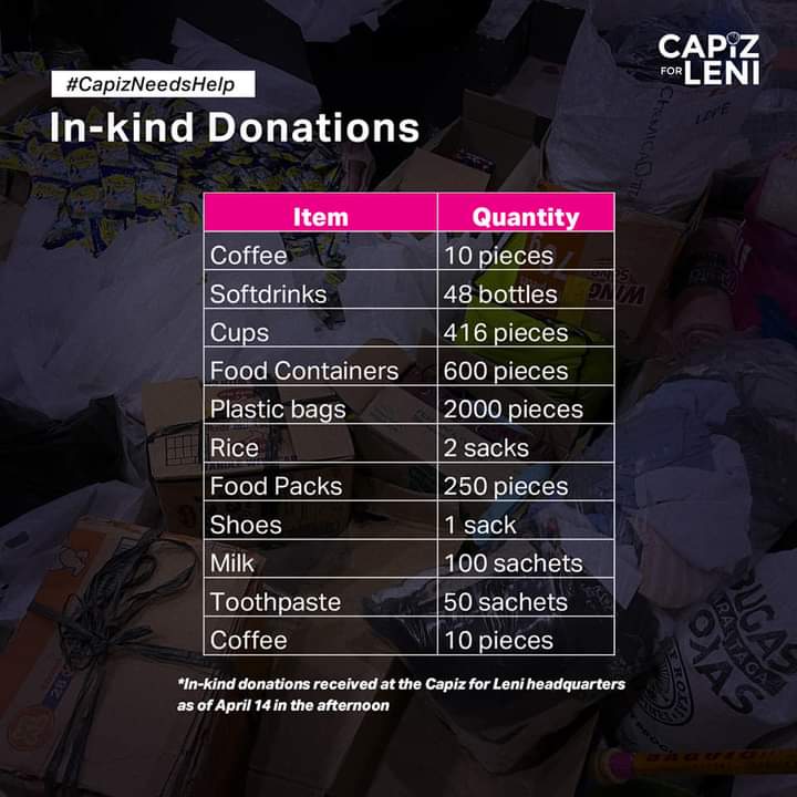 TreeNeeeTEE's tweet image. As of 6pm, today, CapizForLeni org., as seen below, they provided a transparency report indicating the outflows of donation. They opened another GCash account. Pls keep the generosity pouring. Through your help, we can reach more affected Capisnons. 

 #CapizNeedsHelp #AgatonPH