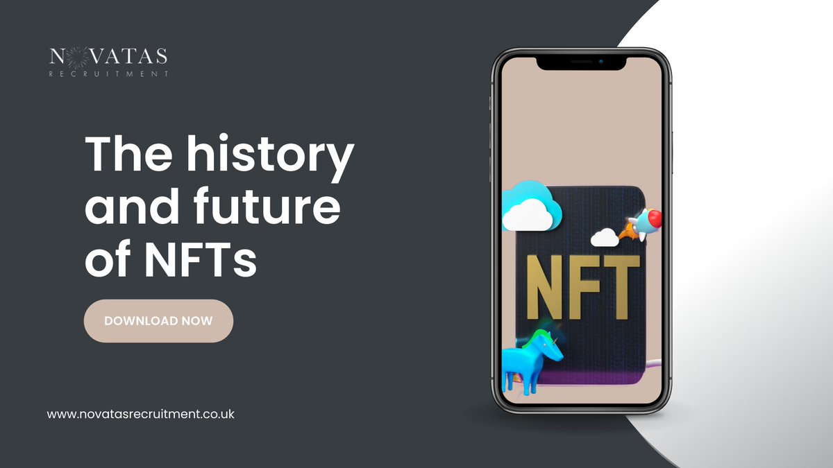 Novatas_ltd's tweet photo. We have finalised our whitepaper on The History &amp; Future of NFTs!

Here is what to expect:
- Overview of the history of NFT’s targeted towards those within Fintech.
- NFT’S in the early days, developing years and where they sit currently.
- The future of NFT’s.

Download today! https://t.co/wq1jbJ2Vfl