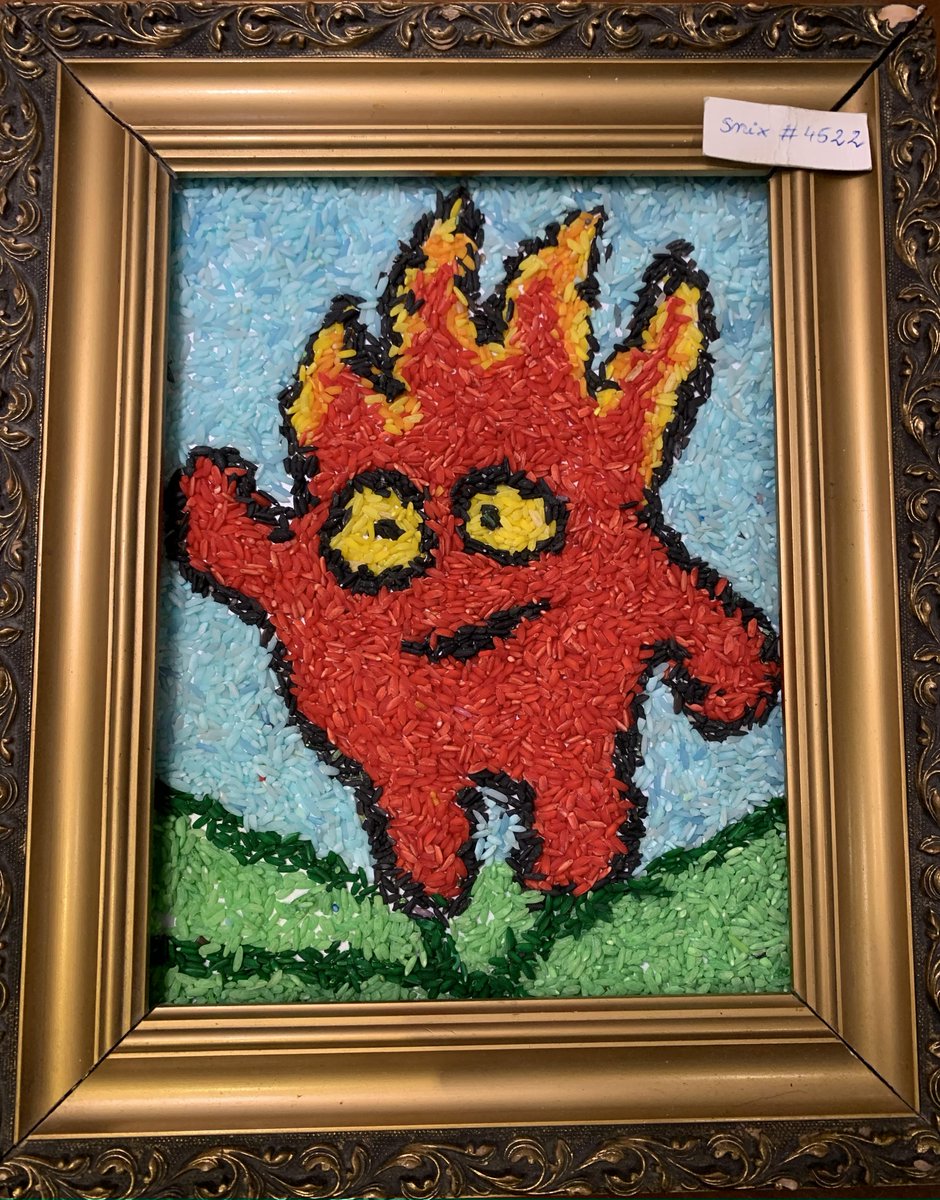 Snixnft's tweet photo. @The_Lunartics I've decided to make a fanart from rice and paints because I'm not a good graphic designer. Hope you like it and see my effort 🥰

His name is FLAMERTICS 🔥

#NFT #Lunartics https://t.co/XtWkuingTf