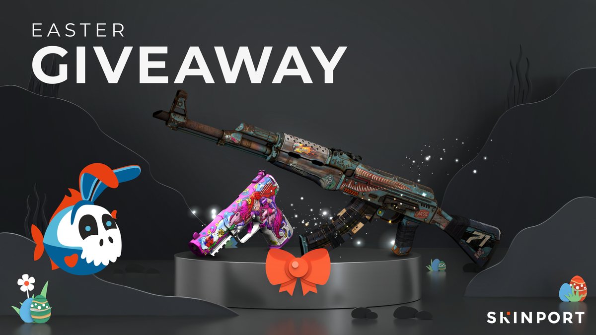 Skinport's tweet image. 🐰 SKINPORT EASTER GIVEAWAY 🐰

Your chance to win one of several skins! 🎁

To enter simply click the link  in the comment below and follow the instructions 👇: 

Good luck, the winner will be drawn on the 21st of April! 🐰🐣