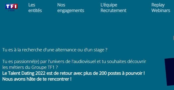 Villetaneuse's tweet photo. | #EMPLOI | PROPOSEE PAR LE GROUPE #GroupeTF1
Le Talent Dating, de retour avec plus de 200 postes et plus de 130 offres en alternance à pourvoir.
Info Maison de l'emploi de #Villetaneuse à retrouver sur : https://t.co/Oyg90ajJ3b
#jobdate #talentdate #recrutement #emploi https://t.co/oQNtdHJShT