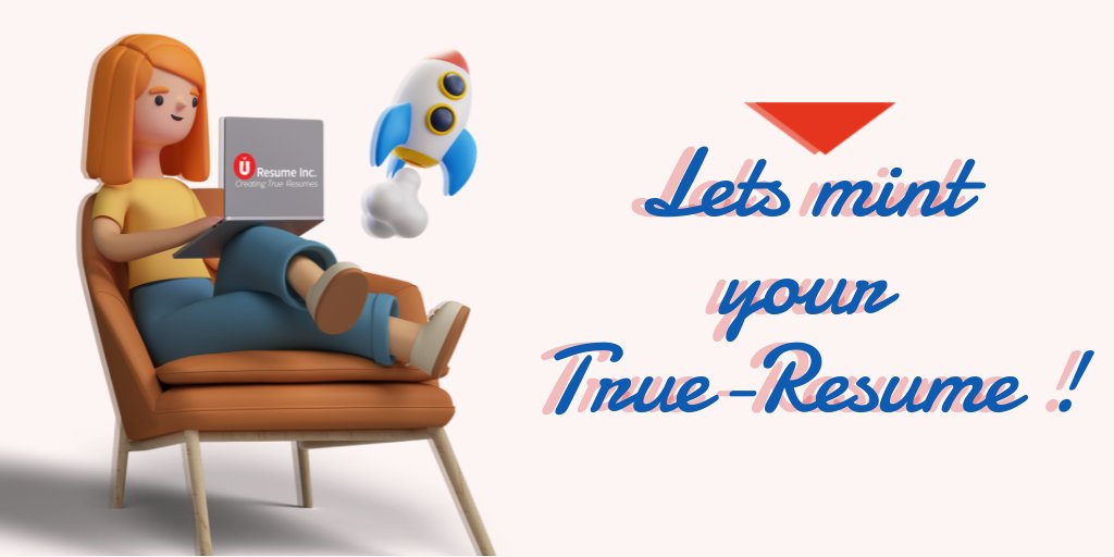 Our NFT- TRUE Resume deploys AI technology to verify all key elements of a resume.
Join now to create yours:
#cryptocurrency #moneygame #artforsale #GlobalGoals #Financefromanywhere #Resume #MetaverseNFT #Amazon #TechnoSupport #SiliconValley #Entrepreneur #Web3 #Decentralization